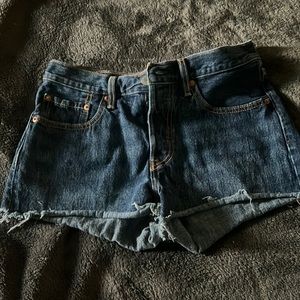 Levi’s 501 dark wash shorts
